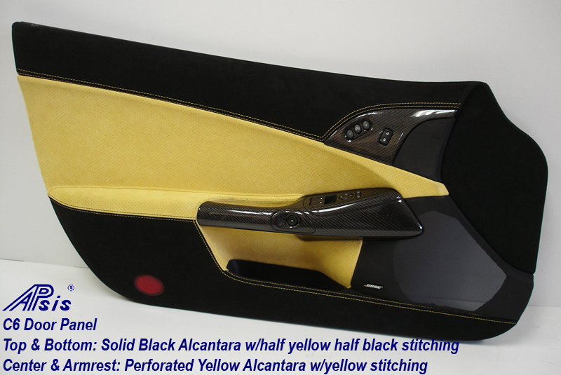 C6 Door Panel-perf yellow alcan + solid black alcan w-yellow stitching-full-3