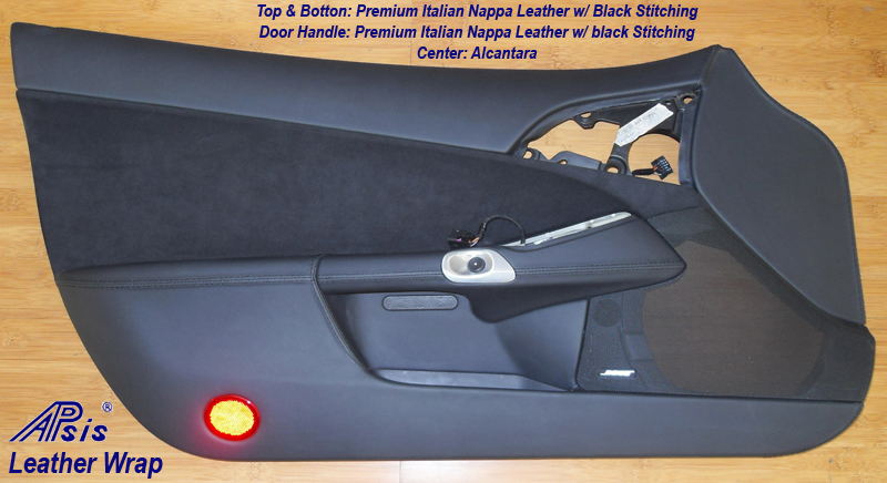 C6 Driver Door Panel & Door Handle - Nappa Leather & Alcantara-2