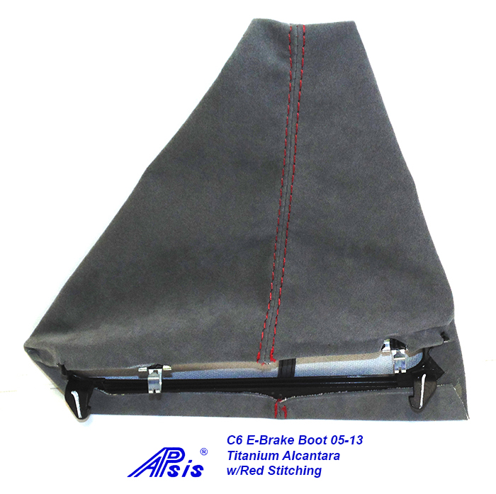C6 E-Brake Boot-titanium alcantara-2