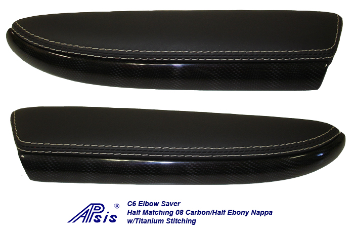 C6 Elbow Saver-c2 cf+ebony w-titanium stitching-pair-1