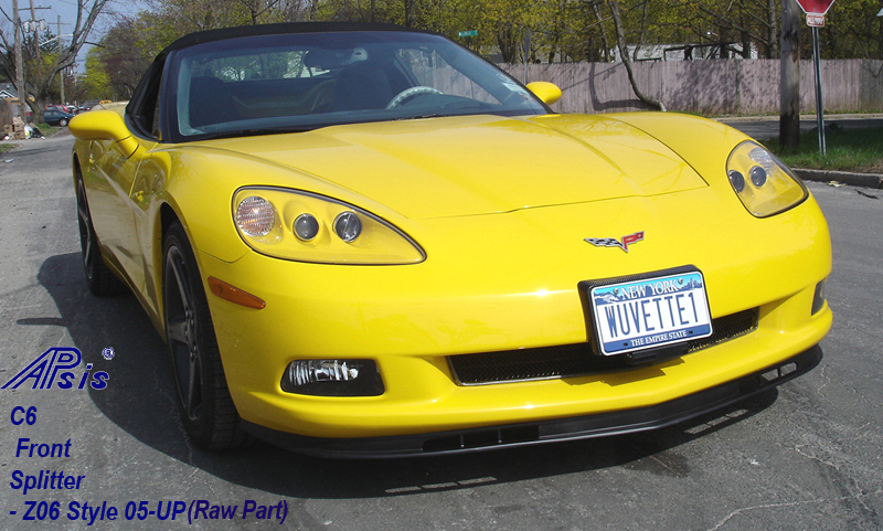 C6 Front Splitter -Z06 Style Front Left View - 2 05-UP - 800