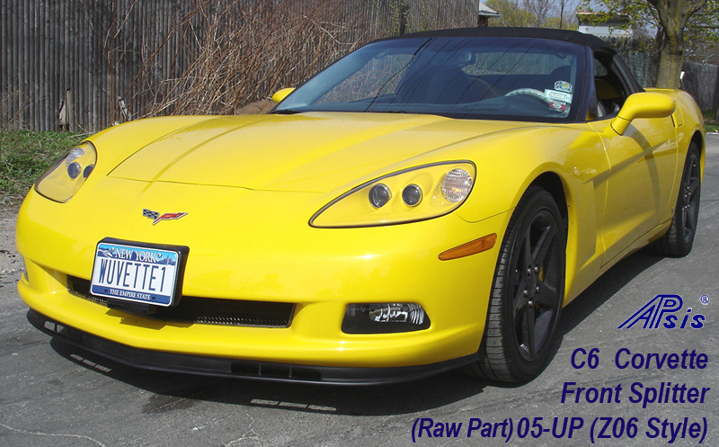 C6 Front Splitter -Z06 Style Front Rigth View 05-UP - 800