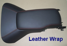 C6 Leather Wrap -Waterfall & Armrest w-red stitching-