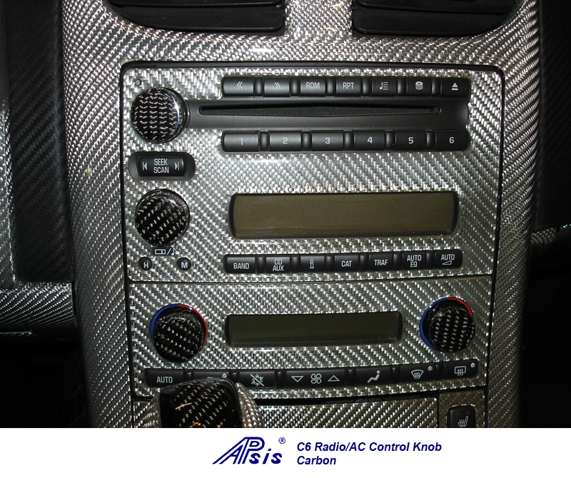 C6 Radio-AC Knob-CF-installed on jerseys car-1
