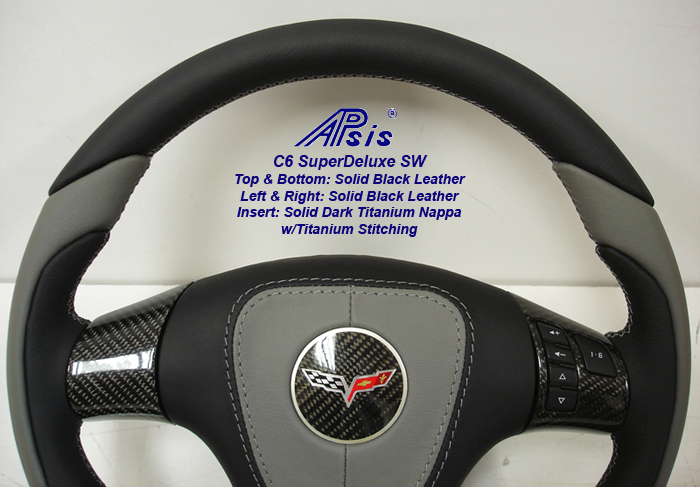 C6 SDX SW ebony+dark titanium w-two tone airbag cover-upper-1