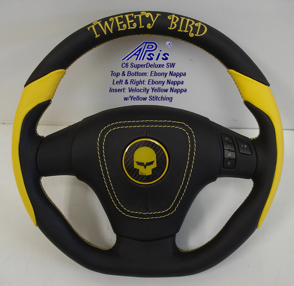 C6 SDX SW-ebony+vy w-twitty bird w-airbag cover-2 no flash better