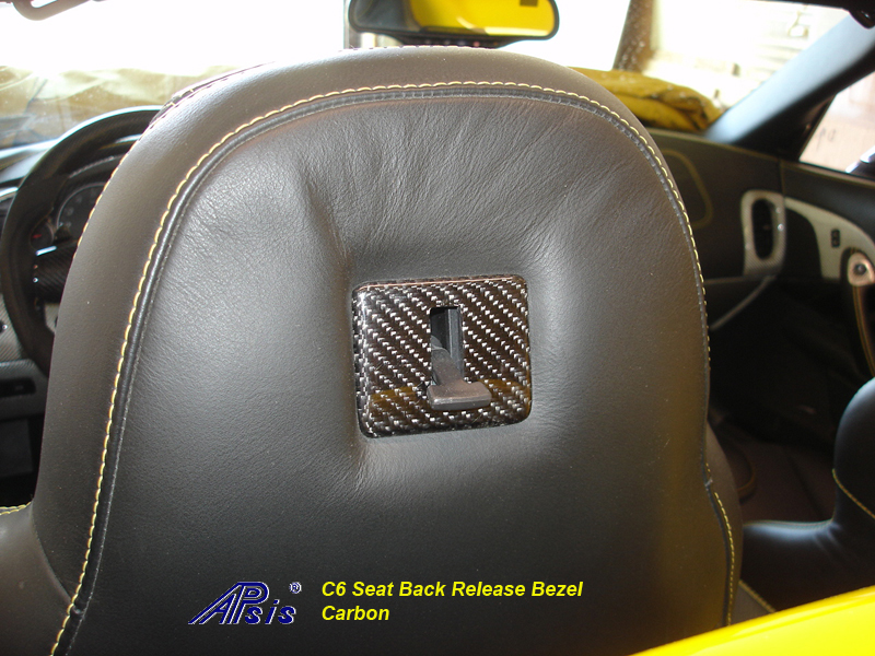C6 Seat Back Release Bezel-CF-installed-1