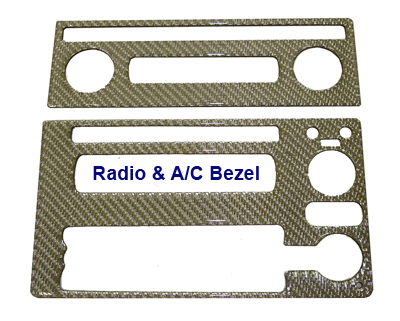 C6 Silver Carbon - Radio AC Bezel