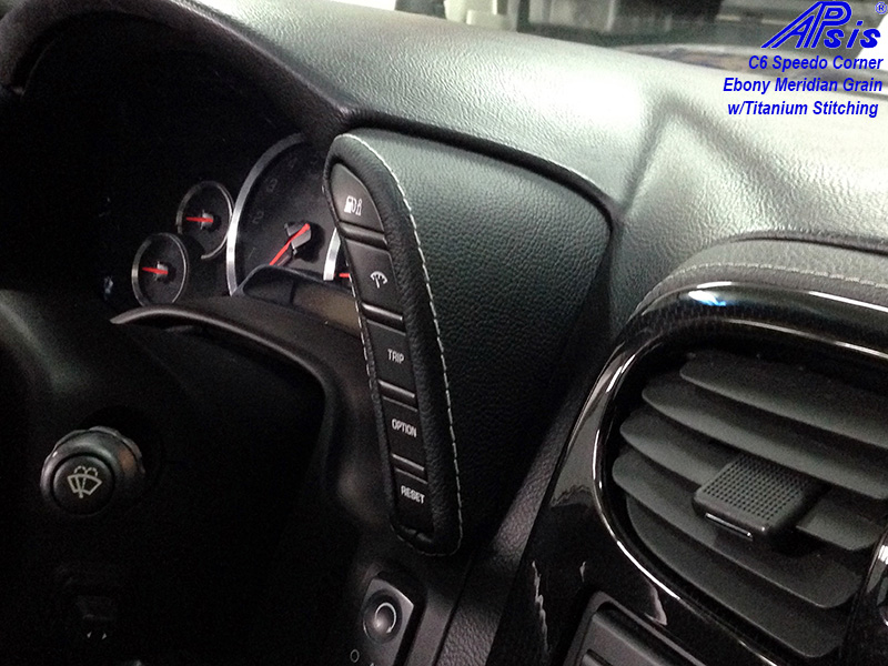 C6 Speedo Corner-bentley w-titanium stitching-installed-1