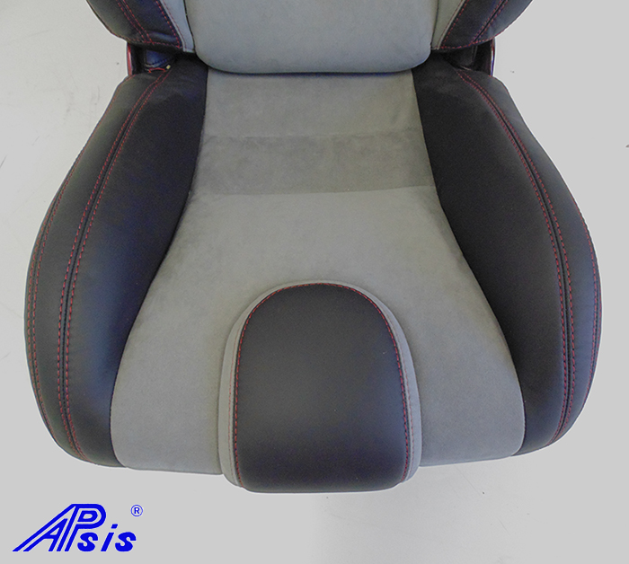 C6 SuperDeluxe Seat-ebony+titanium alcantara w-red carbon panel-lower only-1