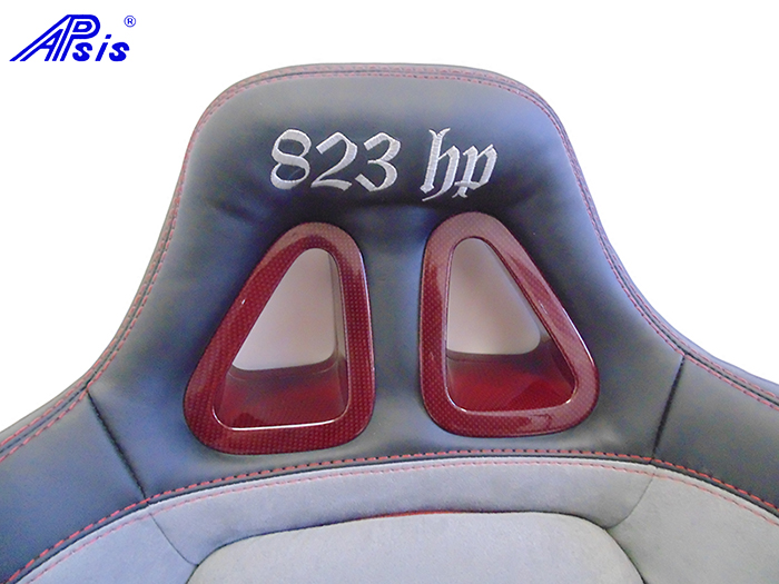 C6 SuperDeluxe Seat-ebony+titanium alcantara w-red carbon panel-triagle-1