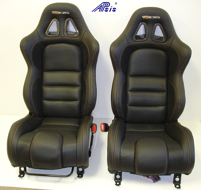 C6 SuperDeluxe Seat w-carbon-EB+CL+AL w-orange stitching-pair-straight-1