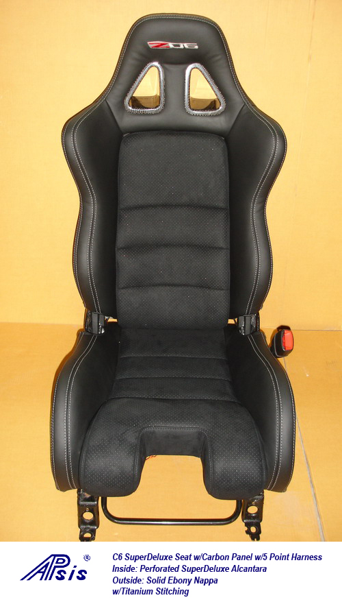 C6 SuperDeluxe Seat w-carbon panel w-5 point harness-single-2-jean