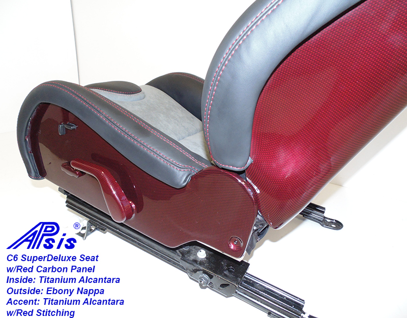 C6 SuperDeluxe Seat=ebony+titanium alcantara w-red carbon panel-lower panel only-2