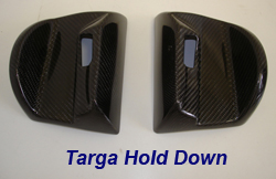 C6 Targa Hold Down-Black CF-1 pair 250