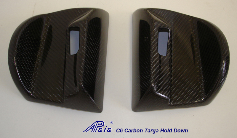 C6 Targa Hold Down-Black CF-1 pair