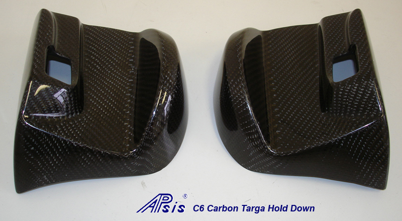 C6 Targa Hold Down-Black CF-3 pair
