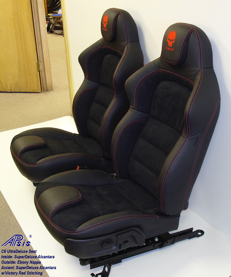 C6 UltraDeluxe Seat-EB+SA w-red stitching-pair-1