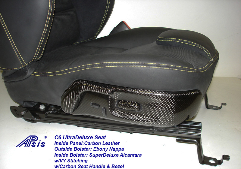 C6 UltraDeluxe Seat-finished-individual-close shot show carbon bezel-1