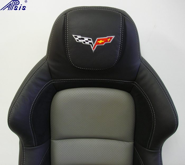 C6 UltraDeluxe Seat-perf dark titanium+ ebony-upper only-2