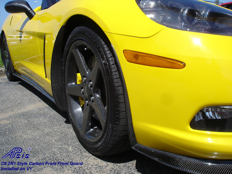 C6 ZR1 Style Front Front Guard-CF-installed-1