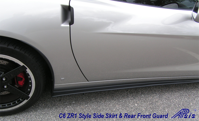 C6 ZR1 Style Splitter & Side Skirt installed on Silver Car - 6