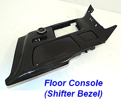 C7 Floor Console(Shifter Bezel)-CF-individual-6 w-cup holder 250