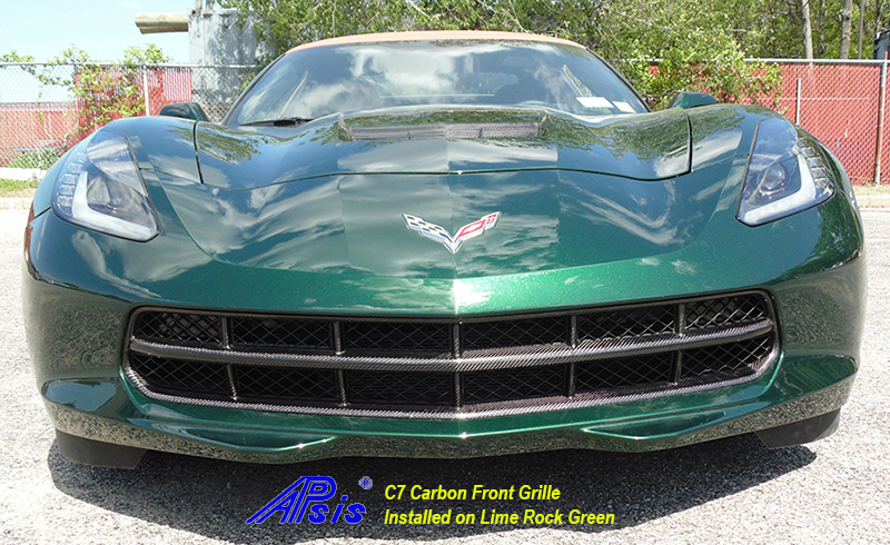 C7 Front Grille-CF-installed on jerseys car-1