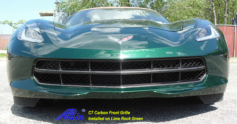 C7 Front Grille-CF-installed on jerseys car-2