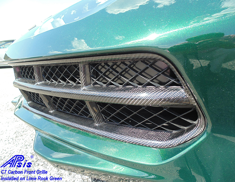 C7 Front Grille-CF-installed on jerseys car-7
