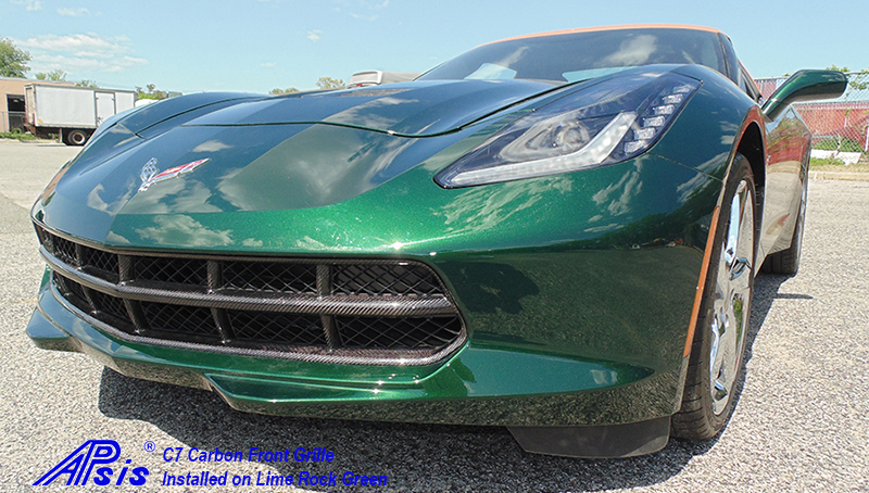 C7 Front Grille-CF-installed on jerseys car-8
