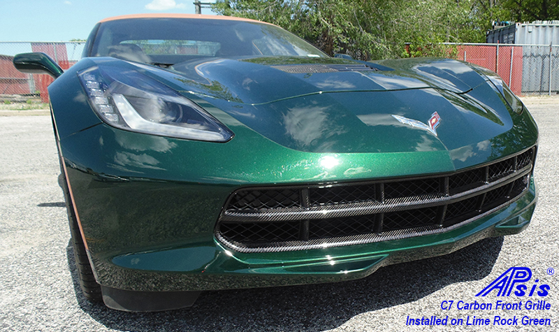 C7 Front Grille-CF-installed on jerseys car-9