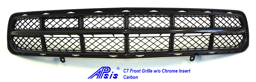 C7 Front Grille w-o chrome-individual-full view-2