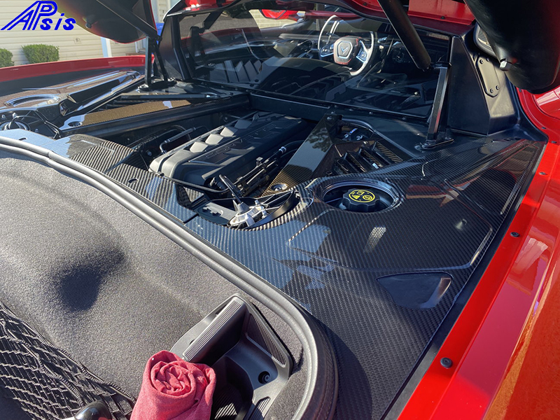 C8 Carbon Parts Engine Bay Panels Installed apsisusa apsisusa