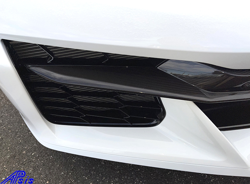 C8 Carbon Parts Z06 Front Grille Insert Installed apsisusa apsisusa