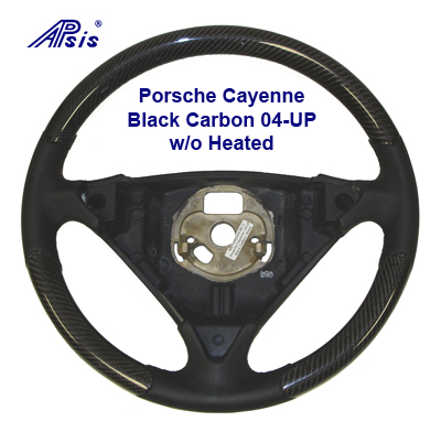 Cayenne Black Caron Steering Wheel- 400 04-UP w-o Heated