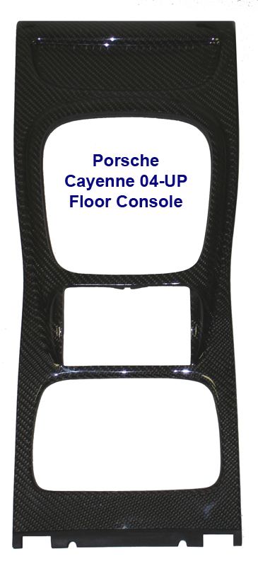 Cayenne Floor Console Only-black carbon- 385x800