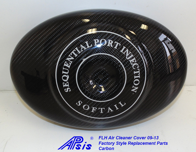 FLH Air Cleaner Cover-factory style w-lettering-soft tail-1