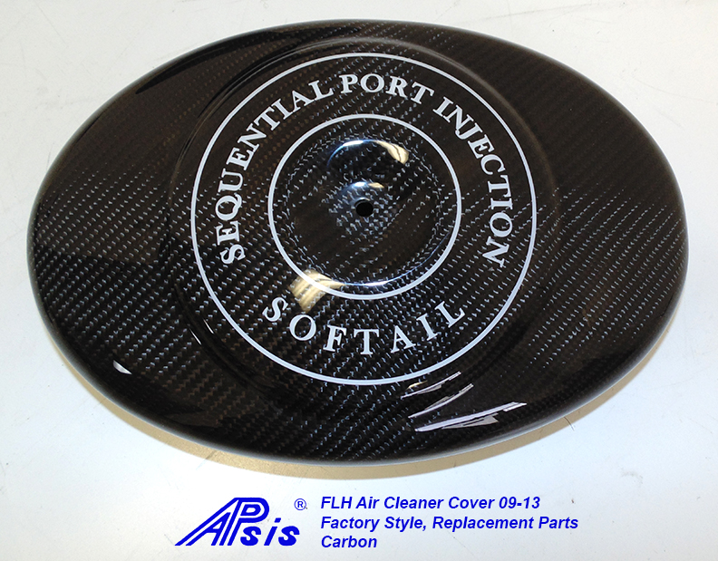 FLH Air Cleaner Cover-factory style w-lettering-soft tail-2