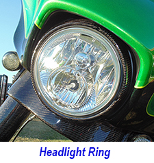 FLH Headlight Ring installed on chris bike 225