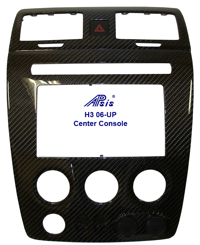 H3 BlackCF-Center Console- Black Carbon - 800