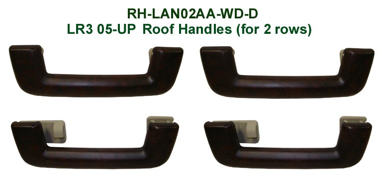 LR3 Roof Handle Dk. Burlwood - for 2 rows 4pcs-set - 768