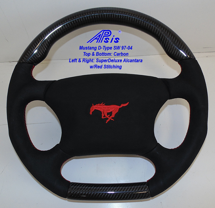 Mustang D-SW w-CF+SA w-red stitching w-airbag cover-1