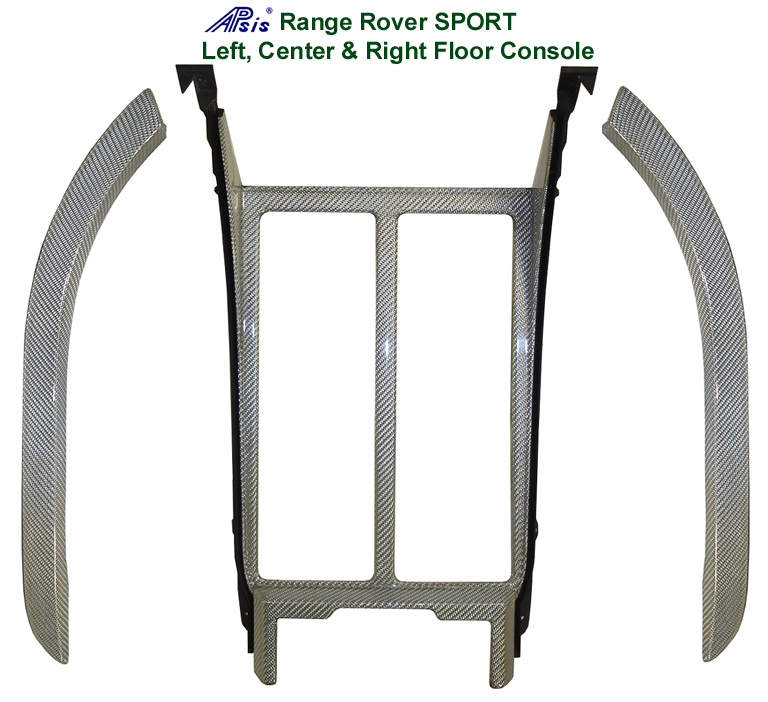 R.R.SPORT-Silver CF-Floor Console Left Center  & Right  set 72p 768