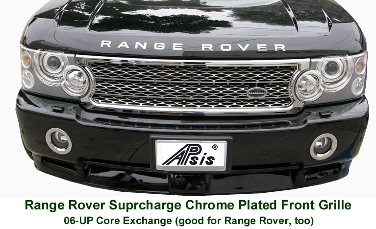 Range Rover Supercharged-Chrome Front Grille- 768 - Black Truck