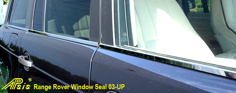 Range Rover-Window Seal-stainless-installed-front view-close shot-800