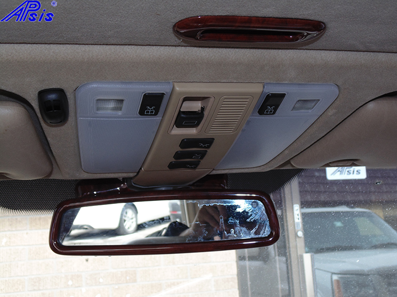 W140 Rear View Mirror-burlwood-installed-2 800