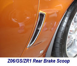 Z06 Black CF-DR Rear Brake Scoop-installed on AO 250