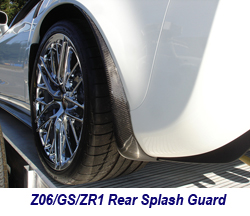 Z06 CF Rear Splash Guard-installed on white car-driver 250