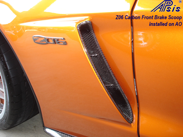 Z06 Carbon Front Brake Scoop-installed on AO-1